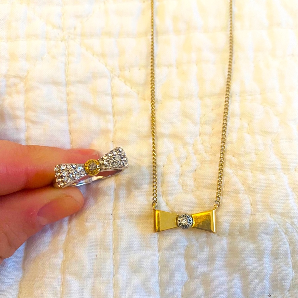Henri Bendel ring and necklace set with crystals